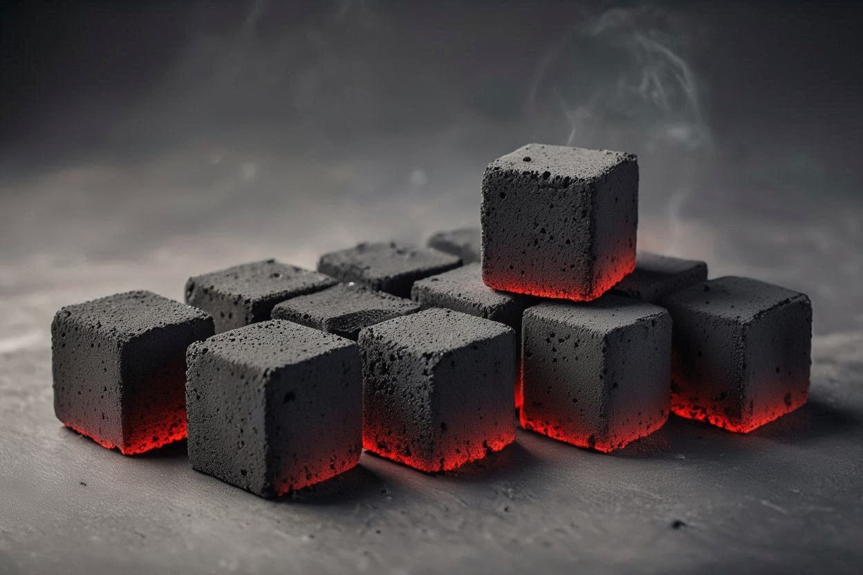 فحم مكعبات جوز الهند احتراق ثابت