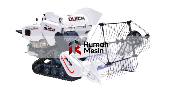 mesin combine harvester lahan sawah