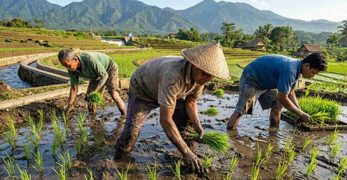 Mesin Combine Harvester Lahan Sawah untuk Panen Padi